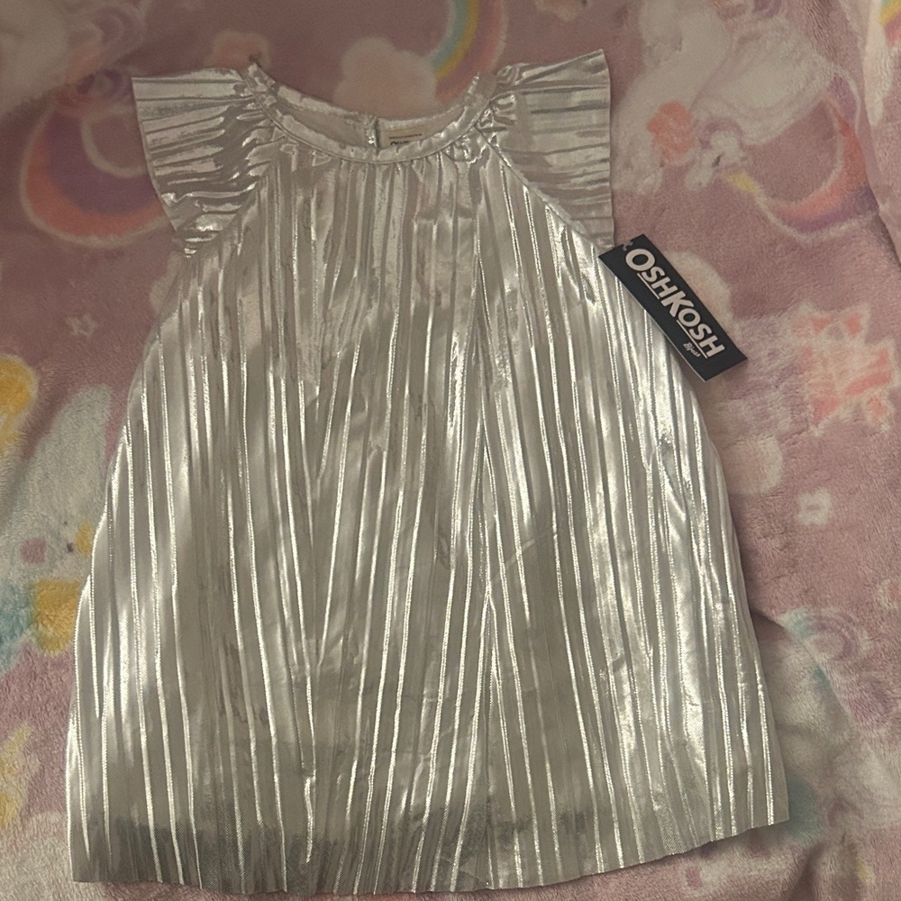 OshKosh B'gosh Metallic Silver Kids Dress